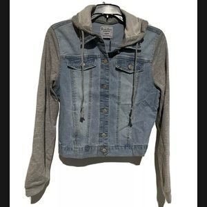 Jean jacket and with hoodie